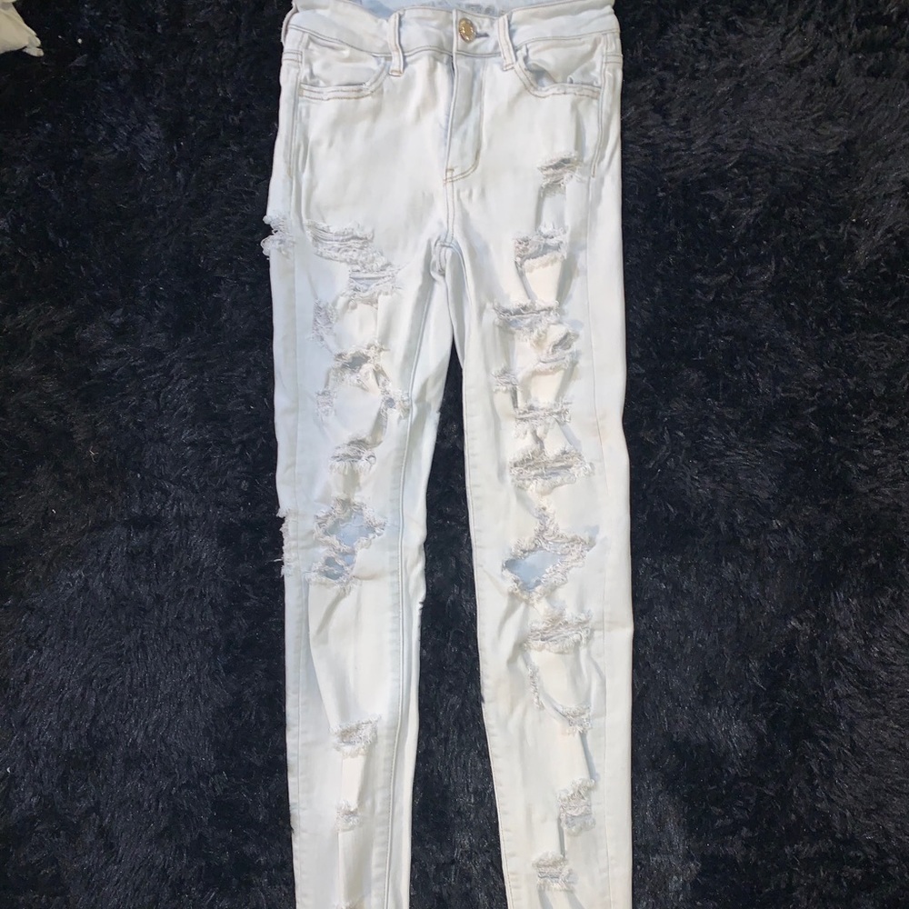 American eagle super ripped skinny jeans